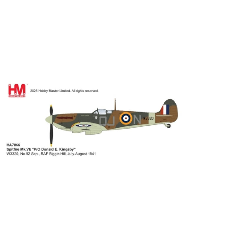 HA7866 | Hobby Master Military (1/48) | Spitfire Mk.Vb "P/O Donald E. Kingaby" W3320, No.92 Sqn., RAF Biggin Hill, July-August 1941