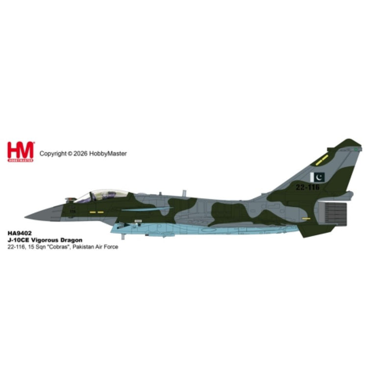 HA9402 | Hobby Master Military (1/72) | J-10CE Vigorous Dragon 22-116, 15 Sqn "Cobras", Pakistan Air Force