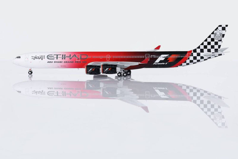 HY346095 | HX Models 1:400 | Airbus A340-642 Etihad Airways "Abu Dhabi GP 2011" A6-EHJ
