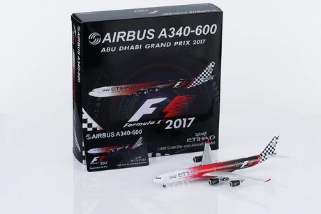 HY346098 | HX Models 1:400 | Airbus A340-642 Etihad Airways A6-EHJ "Abu Dhabi GP 2017"