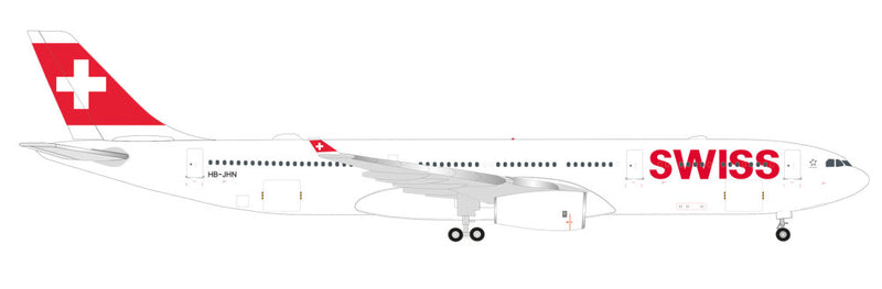 538183 | Herpa Wings 1:500 | Airbus A340-300 Swiss International Air Lines LxAirDeer – HB-JMA Frauenfeld