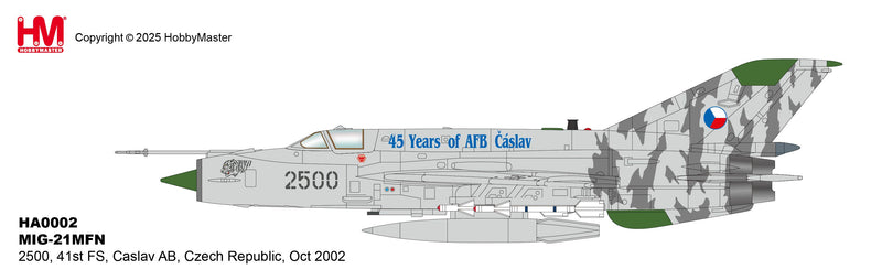 HA0002 | Hobby Master 1:72 | MIG-21MFN 2500, 41st FS, Caslav AB, Czech Republic, October 2002 | is due February 2025