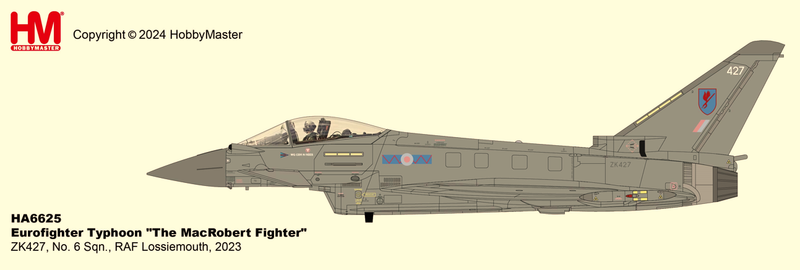 HA6625 | Hobby Master Military 1:72 | Eurofighter Typhoon, The MacRobert Fighter ZK427, No. 6 Sqn., RAF Lossiemouth, 2022