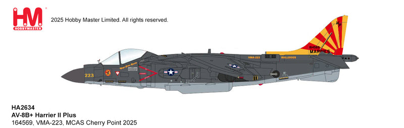 HA2634 | Hobby Master 1:72 | "AV-8B+ Harrier II Plus  164569, VMA-223, MCAS Cherry Point 2025" | is due February 2025