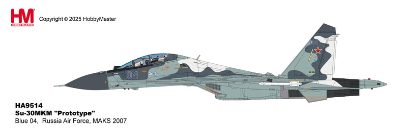 HA9514 | Hobby Master 1:72 | "Su-30MKM ""Prototype"" Blue 04, Russia Air Force, MAKS 2007" | is due February 2025