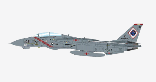 HA5250 | Hobby Master 1:72 | Grumman F-14B Tomcat 163225 US Navy VF102 'Diamondbacks'