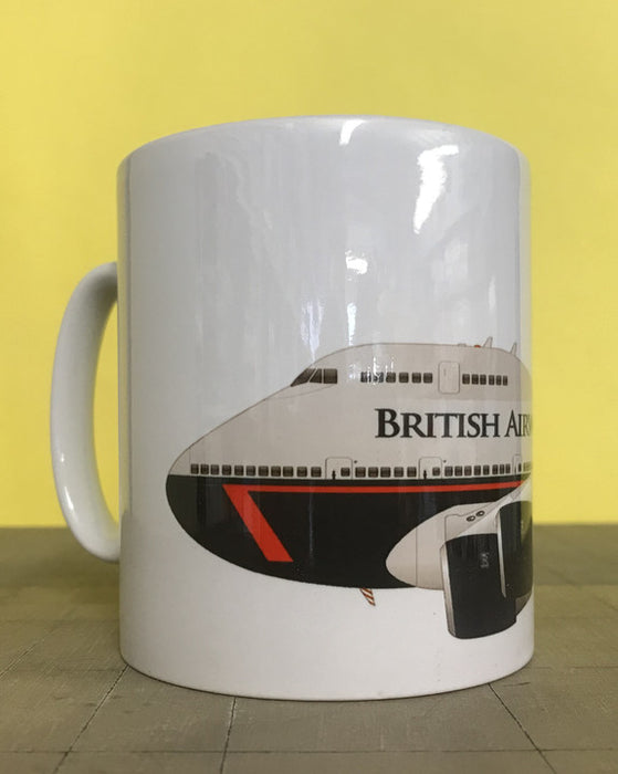 BAMUGLANDOR | Gifts Mugs | Coffee Mug - Boeing 747-400 BA Landor Caricature