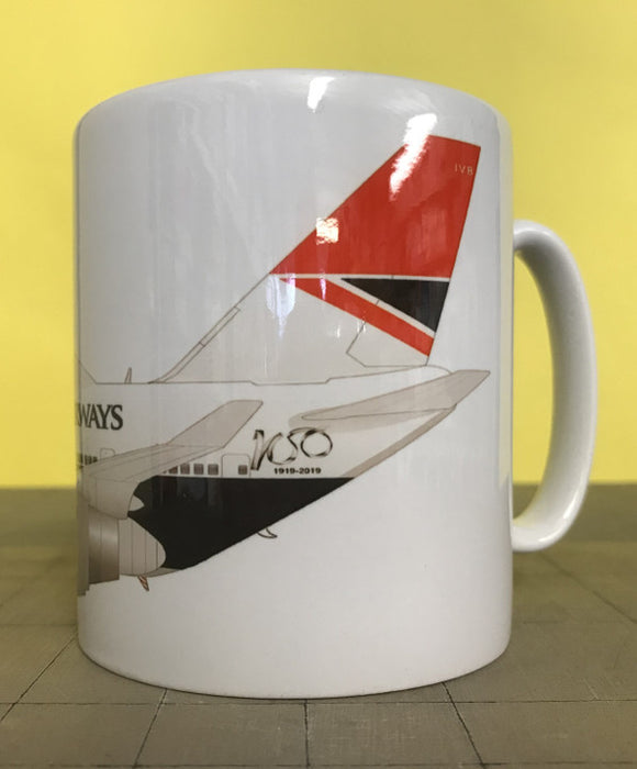 MU-BA7N | Gifts Mugs | Coffee Mug - Boeing 747-400 Caricature British Airways 'Negus'