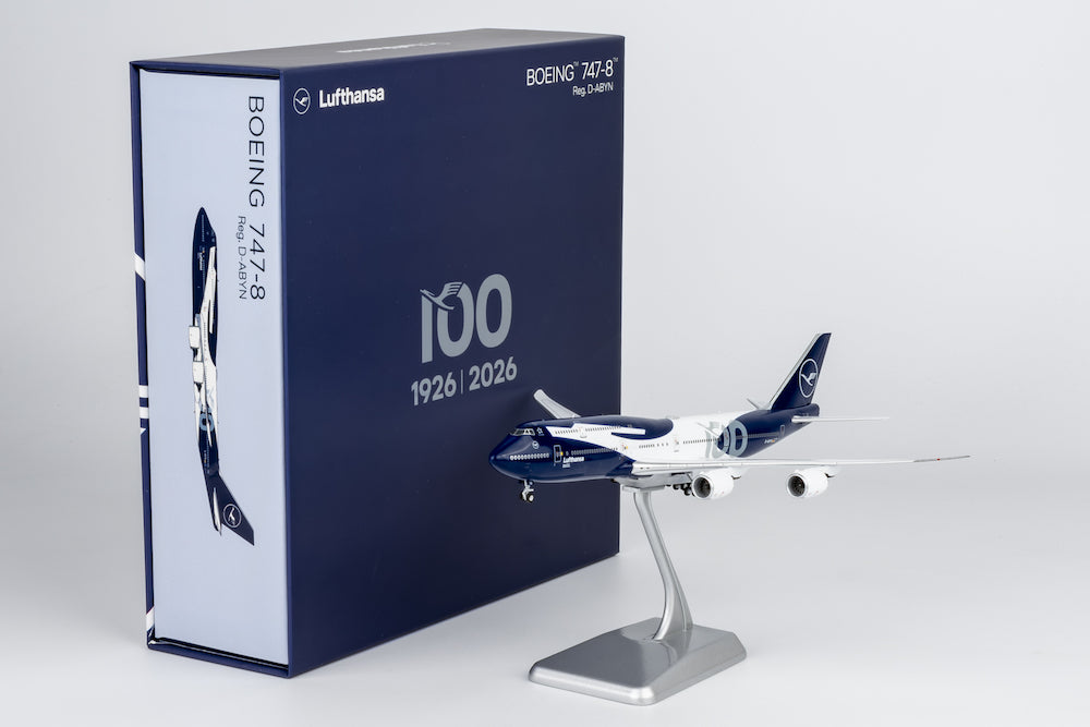 NG78045 | NG Models 1:400 | Boeing 747-8i Lufthansa D-ABYN (100 Years Anniversary; Luxurious Packaging) (with stand)
