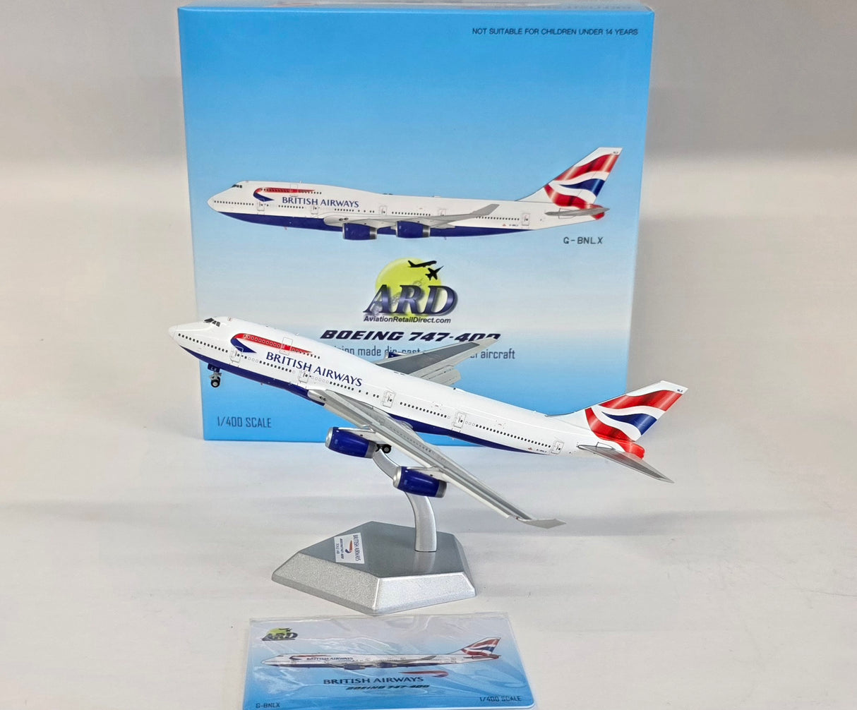 ARD4BA24FD | ARD Models 1:400 | Boeing 747-400 British Airways G-BNLX 'Chatham' (Flaps Down)