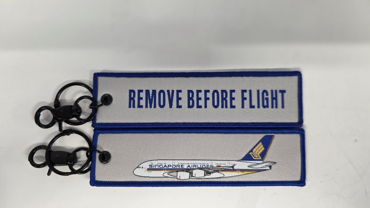 RBFA380 | Gifts Key Rings | Remove Before Flight | Airbus A380 Singapore Airlines