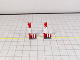 AG-ILSTOWERS | AvGeek Models 1:200 | 2x Red & White ILS ANTENNA TOWERS Aircraft Building Scenery Models 1:200 Scale