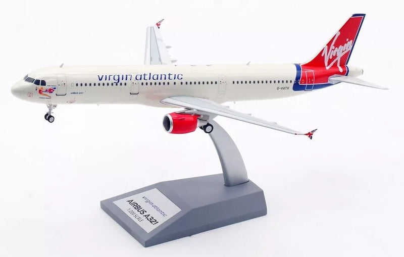 B-321-VR-ATH | Blue Box 1:200 | Airbus A321-211 Virgin Atlantic Airways G-VATH with stand