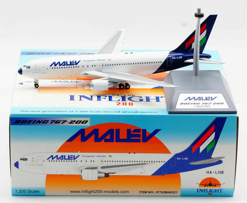 IF762MA0521 | InFlight200 1:200 | Boeing 767-200 MALEV HA-LHB (with stand)