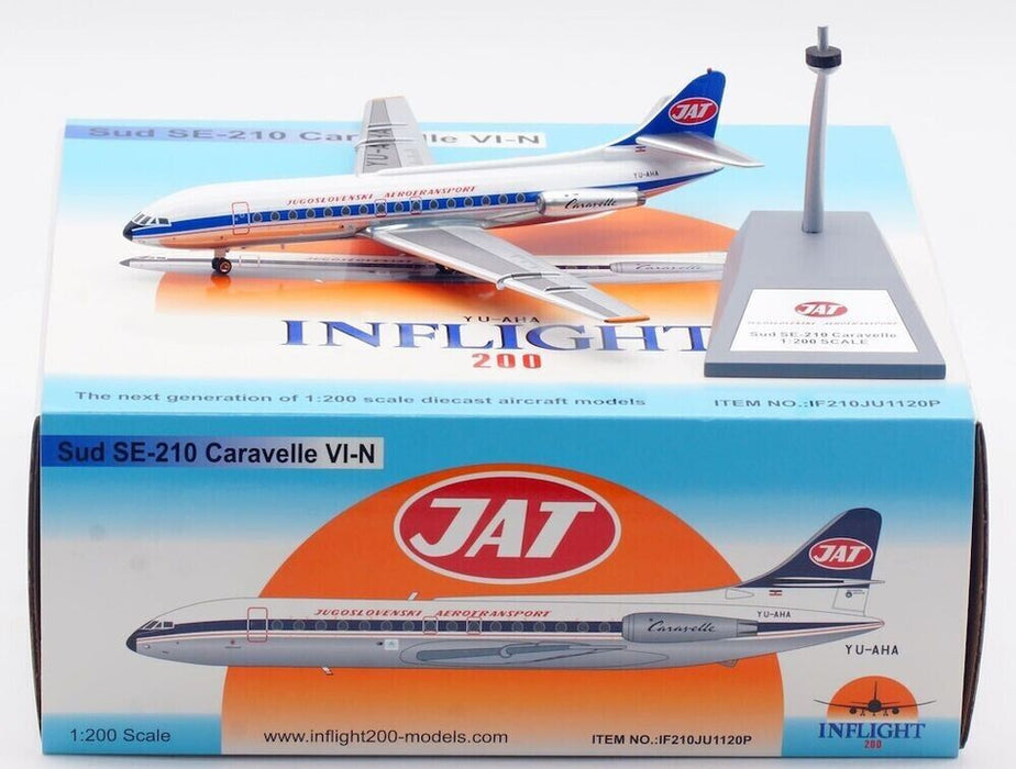 IF210JU1120P | InFlight200 1:200 | SE 210 Caravelle VI-N JAT YU-AHA (with stand)