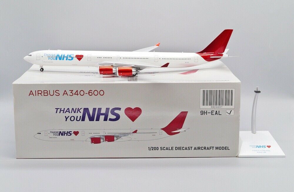 XX20097 | JC Wings 1:200 | Maleth Aero Airbus A340-600 Thank you NHS Reg: 9H-EAL