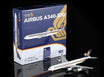 Airbus A340-500 die-cast model in Singapore Airlines livery with display stand.