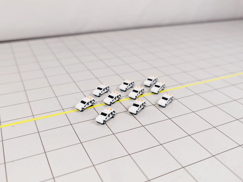 AG-SECURITYCARS | AvGeek Models 1:400 | 8x AIRFIELD SECURITY CARS 4x4 Airport Vehicles Scenery GSE Models 1:400 Scale