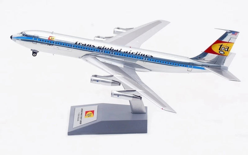 B-707-AIRPORT-55-P | Blue Box 1:200 | Boeing 707-300, Trans Global Airlines N324F
