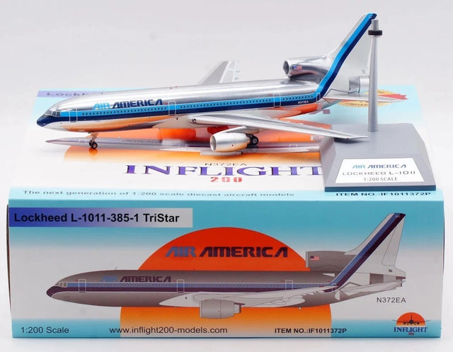 IF1011372P | InFlight200 1:200 | Lockheed L-1011-385-1 TriStar 1, Air America N372EA Polished with stand