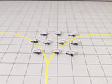 AG-REGIONALSTAIRS | AvGeek Models 1:400 | 10x White REGIONAL AIRCRAFT STAIRS Airport GSE Vehicles 1:400 Scale Diorama