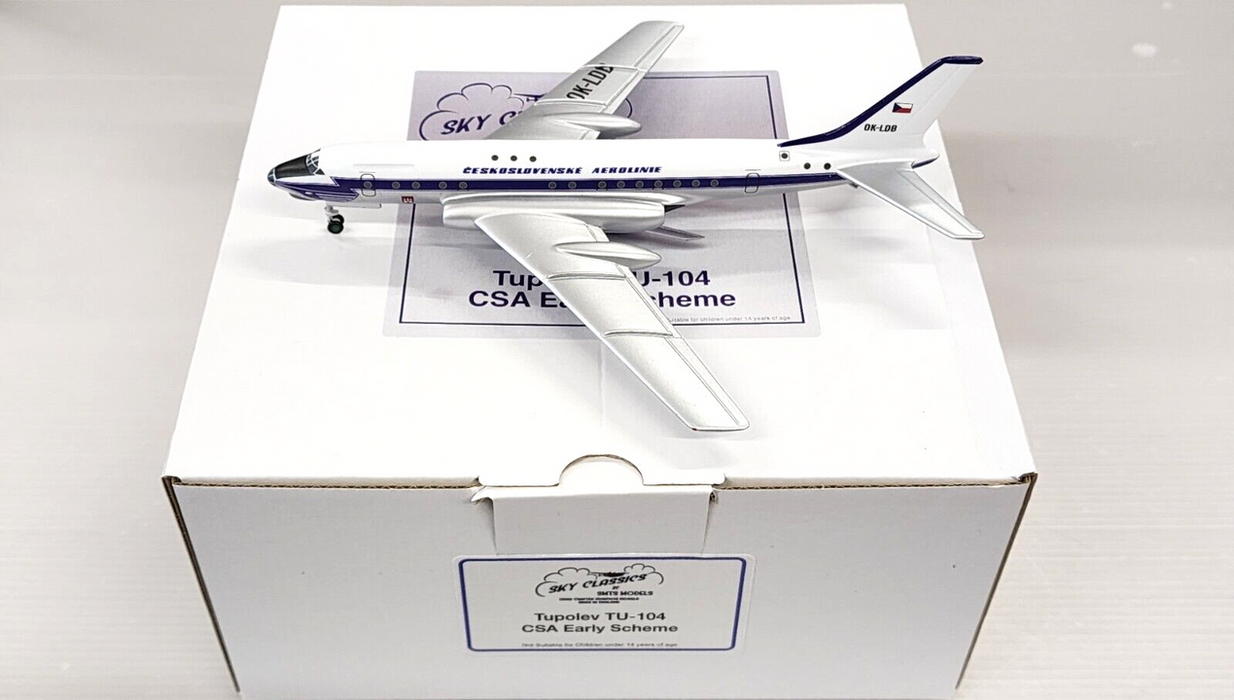 SC370 | Sky Classics 1:200 | Tupolev Tu-104 Ceskoslovenske Aerolinie OK-LDB (delivery colours)