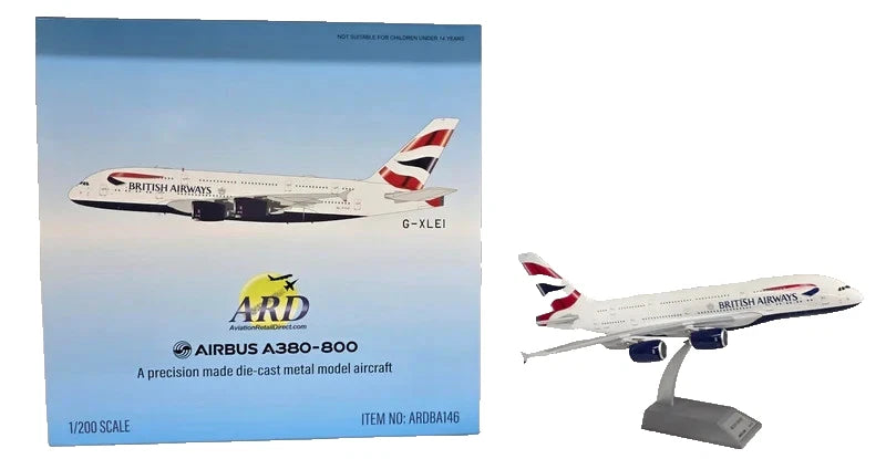 ARDBA146 | ARD Models 1:200 | Airbus A380 British Airways G-XLEI