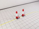 AG-ILSTOWERS | AvGeek Models 1:200 | 2x Red & White ILS ANTENNA TOWERS Aircraft Building Scenery Models 1:200 Scale