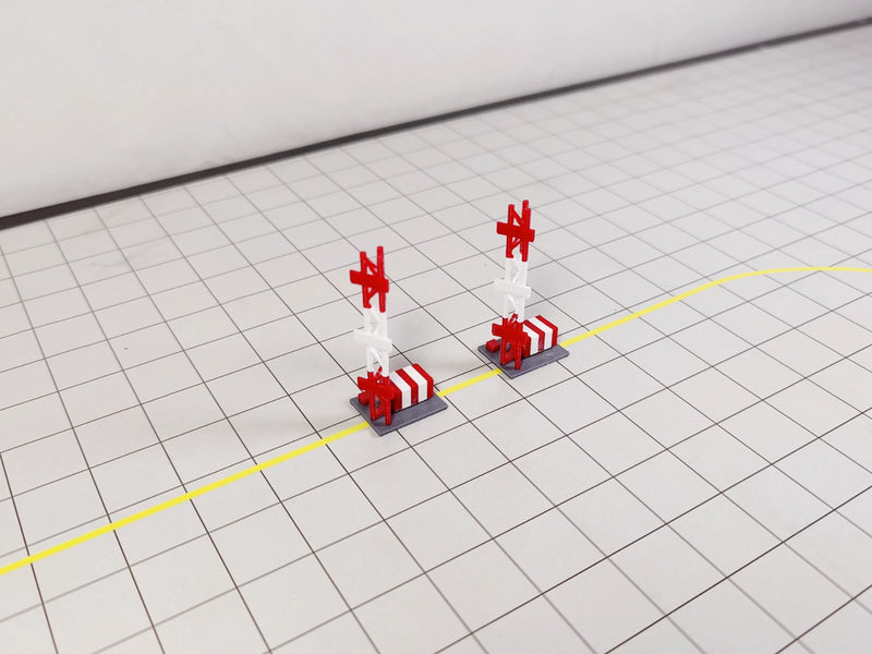 AG-ILSTOWERS | AvGeek Models 1:200 | 2x Red & White ILS ANTENNA TOWERS Aircraft Building Scenery Models 1:200 Scale