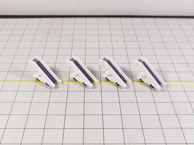 AG-AIRCRAFTSTAIRS200 | AvGeek Models 1:200 | 4x White Narrowbody AIRCRAFT STAIRS Airport GSE Vehicles 1:200 Scale Diorama