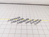 AG-ULDTRAILERS | Airport Accessories 1:400 | 6x White TUG & DOLLY ULD CARGO TRAILERS Airport GSE Vehicle Models 1:400 Scale