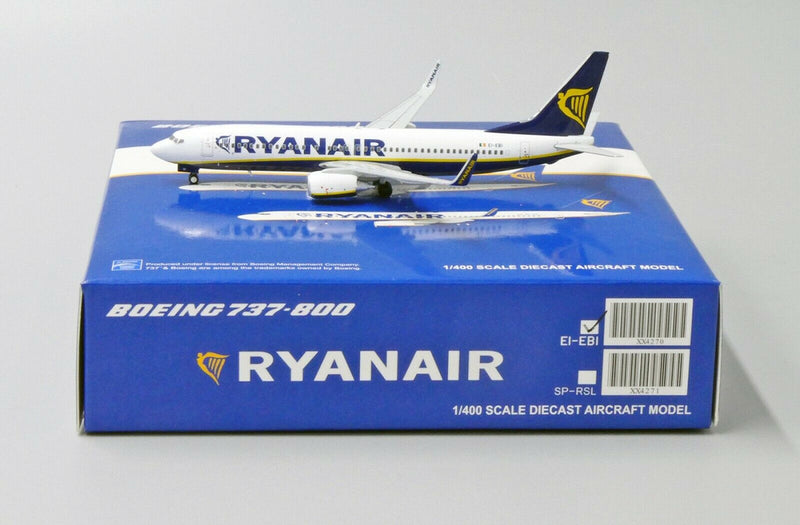 XX4270 | JC Wings 1:400 | Ryanair Boeing 737-800 Reg: EI-EBI With Antenna