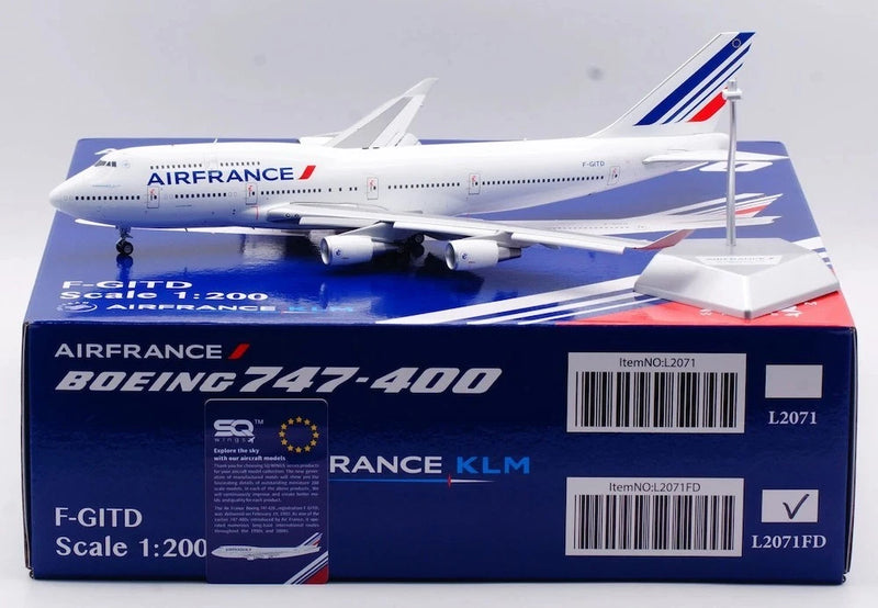 L2071FD | SQ Wings 1:200 | Boeing 747-400 Air France F-GITD 'Flaps Down'