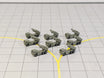 Military HIMARS missile launch trucks, set of 8 in 1:400 scale.