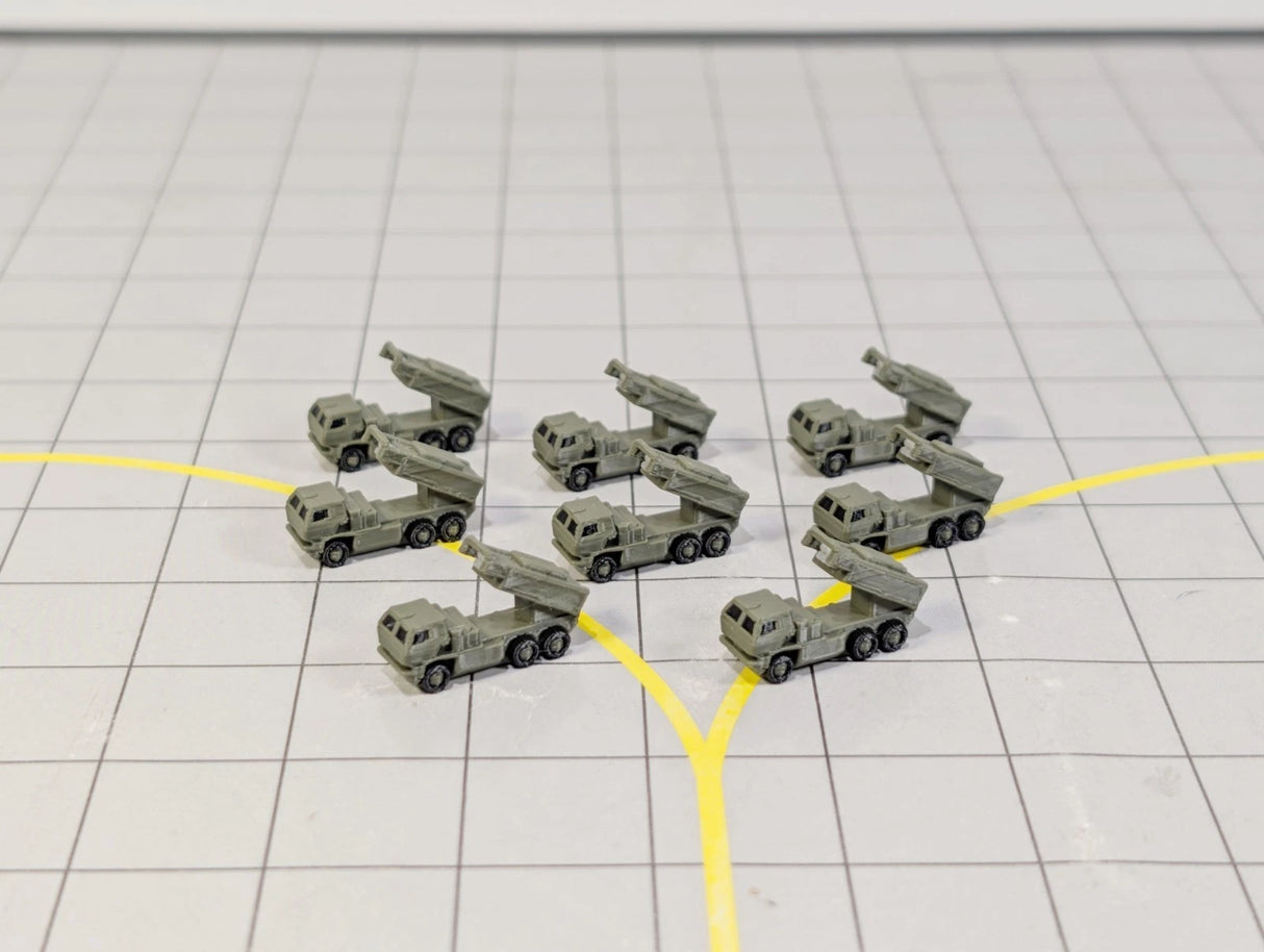 AG-MissileTrucks | AvGeek Models 1:400 | MILITARY HIMARS Missile Launch Trucks (x8) Airport GSE Vehicles 1:400 Scale