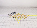AG-ULDTRAILERS | Airport Accessories 1:400 | 6x White TUG & DOLLY ULD CARGO TRAILERS Airport GSE Vehicle Models 1:400 Scale