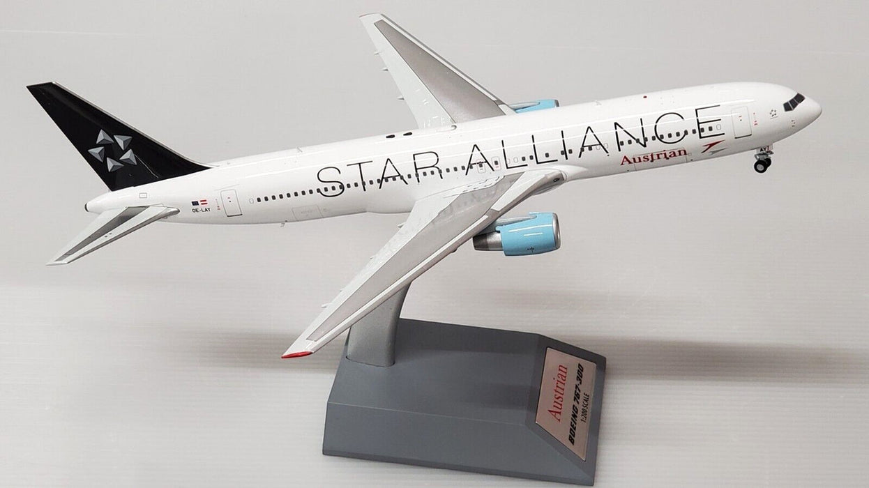 JF-767-3-013 | JFox Models 1:200 | Boeing 767-300ER Austrian Star Alliance OE-LAY (with stand)