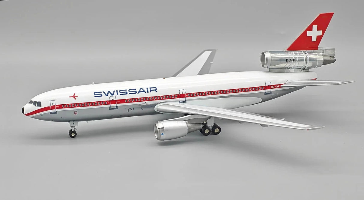 B-DC10-SR-0825P | Blue Box 1:200 | McDonnell Douglas DC-10-30 Swissair HB-IHF Polished with stand