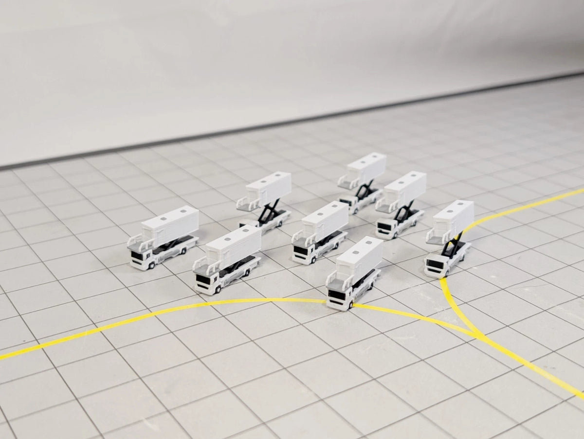 AG-CATERINGTRUCKS | Airport Accessories 1:400 | AIRPORT CATERING TRUCKS (x8) Mixed Narrowbody & Widebody Aircraft GSE Vehicles 1:400 Scale