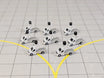 AvGeek Models set of eight 1:400 scale cherry picker GSE lift vans for airport dioramas.