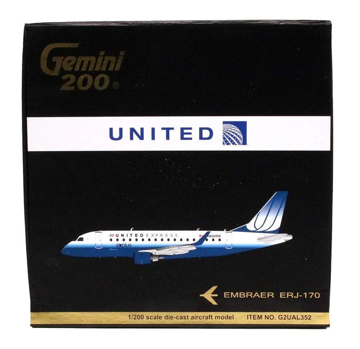 G2UAL352 | Gemini200 1:200 | Embraer E-170 United Express N634RW (with stand)