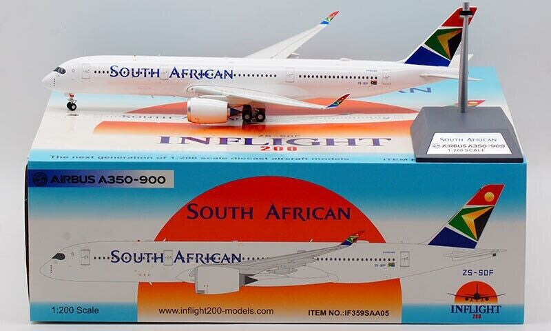 IF359SAA05 | InFlight200 1:200 | Airbus A350-900 South African ZS-SDF (with stand) | PRE-OWNED (damaged box)