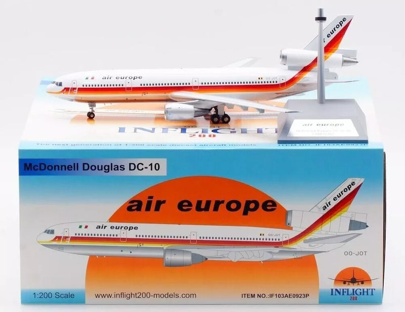 IF103AE0923P | InFlight200 1:200 | DC-10-30 Air Europe OO-JOT (with stand)