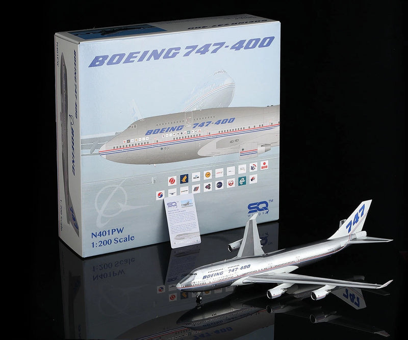L2131 | SQ Wings | Boeing 747-400 Boeing Company N401PW House Livery with Full Polished Body