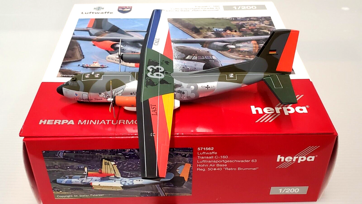 572293 | Herpa Military 1:200 | C-160 Luftwaffe Transall WTD 61, Manching Last Flight 50+86