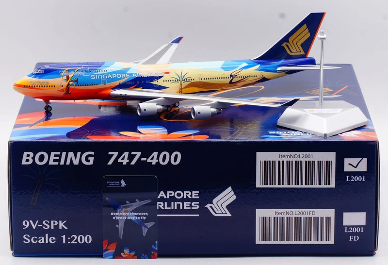 L2001 | SQ Wings 1:200 | Boeing 747-400 Singapore Airlines "Tropical" 9V-SPK