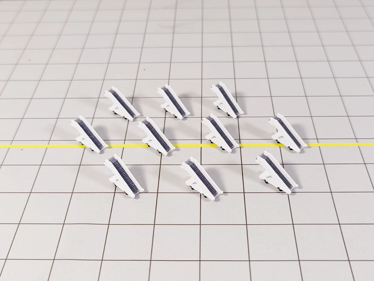 AG-AIRCRAFTSTAIRS | AvGeek Models 1:400 | 10x White Narrowbody AIRCRAFT STAIRS Airport GSE Vehicles 1:400 Scale Diorama