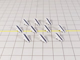 AG-AIRCRAFTSTAIRS | AvGeek Models 1:400 | 10x White Narrowbody AIRCRAFT STAIRS Airport GSE Vehicles 1:400 Scale Diorama