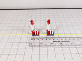 AG-ILSTOWERS | AvGeek Models 1:200 | 2x Red & White ILS ANTENNA TOWERS Aircraft Building Scenery Models 1:200 Scale