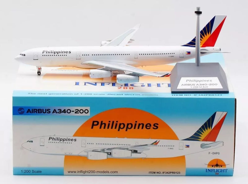 IF342PR0123 | InFlight200 1:200 | Airbus A340-211 Philippine Airlines F-OHPG with stand